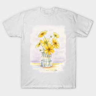 Yellow Cosmos, Still Life T-Shirt